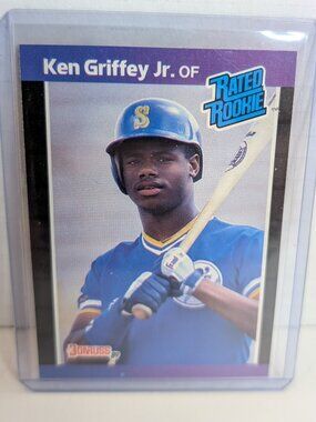 1989 Donruss Baseball Card #33 Ken Griffey Jr Rated Rookie Card Seattle Mariners